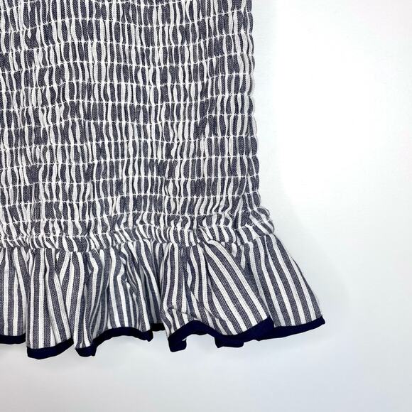Lovers + Friends Salsita Smocked Cotton Mini Dress in Nautical Size Small - Picture 12 of 12
